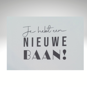 Nieuwe baan